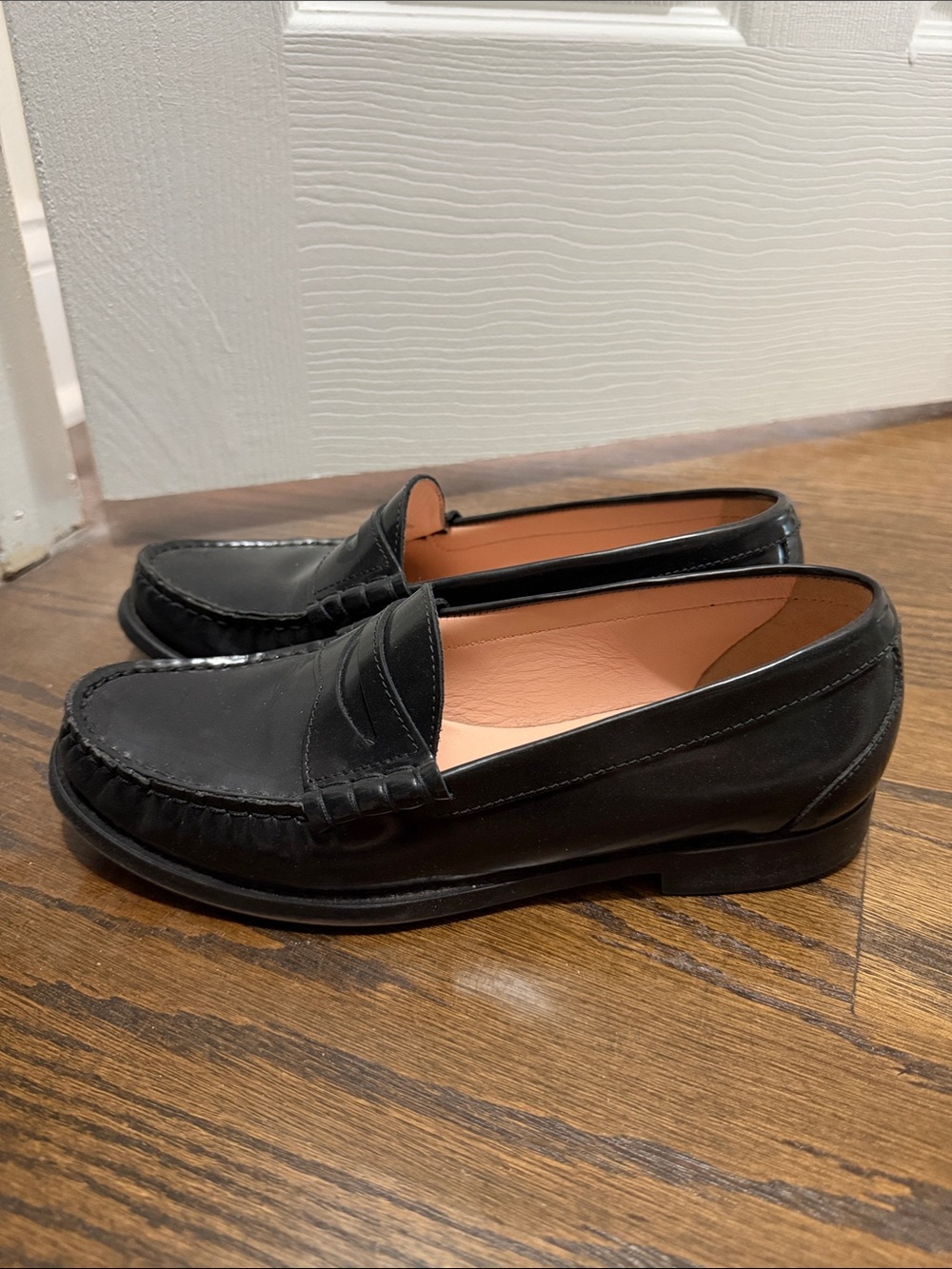Jcrew Classic Black Leather Penny Loafers - Picture 2 of 7